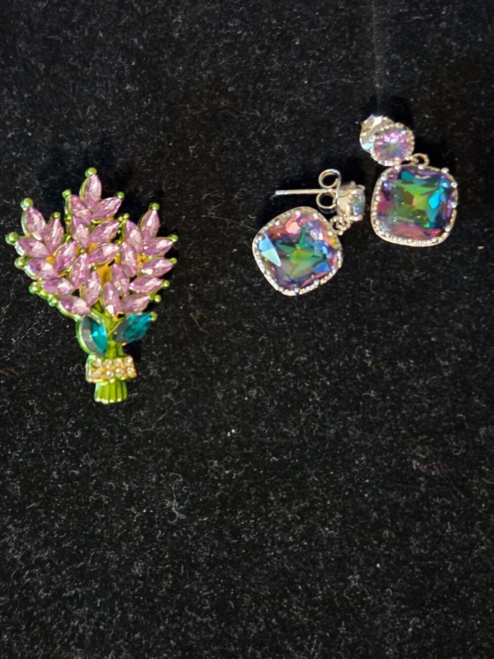 Elegant ladies classy combo: Earrings and brooch pin